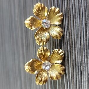 J.Crew Gold Floral Earrings